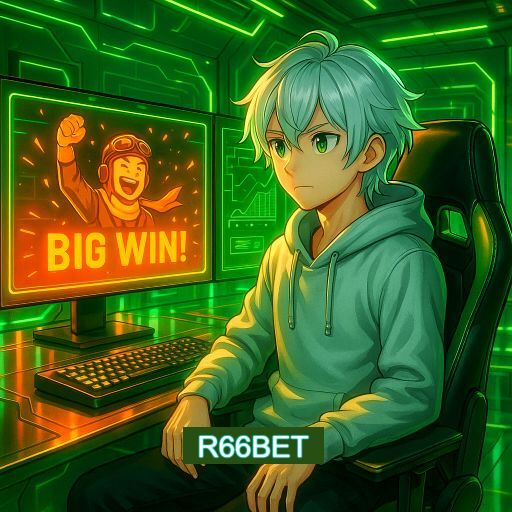 Imagem promocional do app oficial R66BET destacando a conveniência de jogar cassino online pelo celular ou navegador