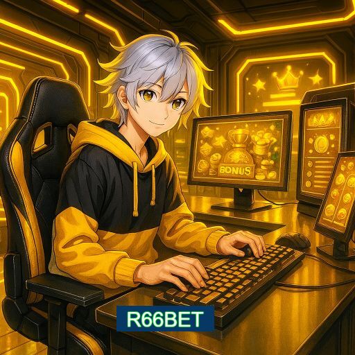 Imagem promocional do app oficial R66BET destacando a conveniência de jogar cassino online pelo celular ou navegador