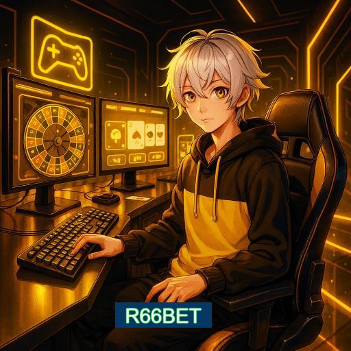 Imagem promocional do app oficial R66BET destacando a conveniência de jogar cassino online pelo celular ou navegador