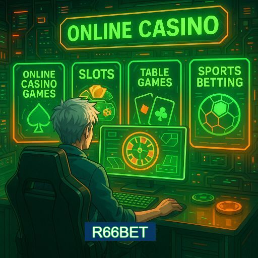 Imagem promocional do app oficial R66BET destacando a conveniência de jogar cassino online pelo celular ou navegador