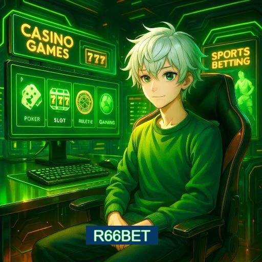 Imagem promocional do app oficial R66BET destacando a conveniência de jogar cassino online pelo celular ou navegador