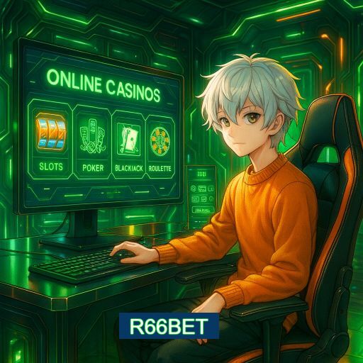Imagem promocional do app oficial R66BET destacando a conveniência de jogar cassino online pelo celular ou navegador