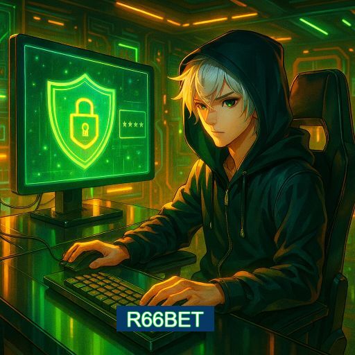 Imagem promocional do app oficial R66BET destacando a conveniência de jogar cassino online pelo celular ou navegador