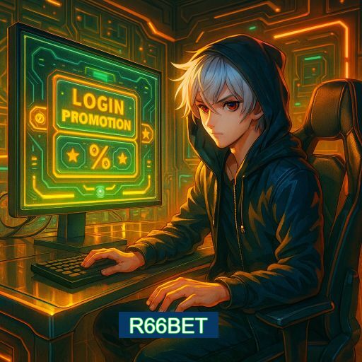 Imagem promocional do app oficial R66BET destacando a conveniência de jogar cassino online pelo celular ou navegador