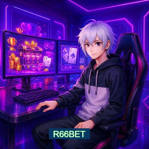 Imagem promocional do app oficial R66BET destacando a conveniência de jogar cassino online pelo celular ou navegador